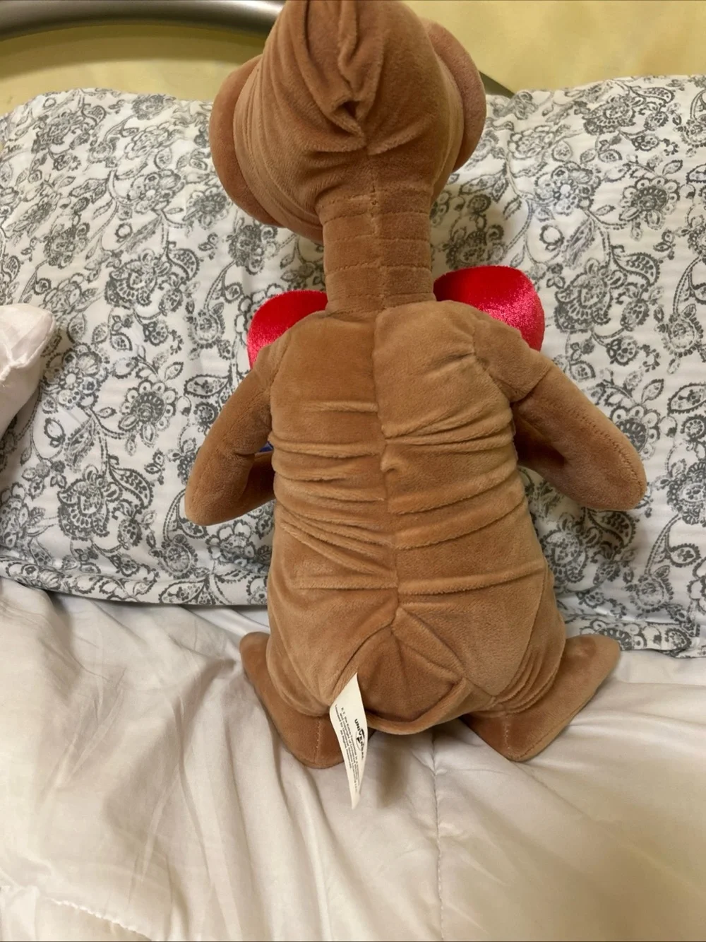 Universal Studios Brown E.T. Plush with Red Heart and Blue Eyes